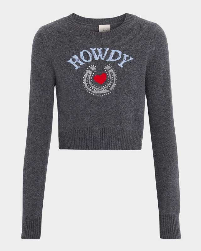 Cropped Graphic Howdy Sweater